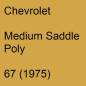 Preview: Chevrolet, Medium Saddle Poly, 67 (1975).